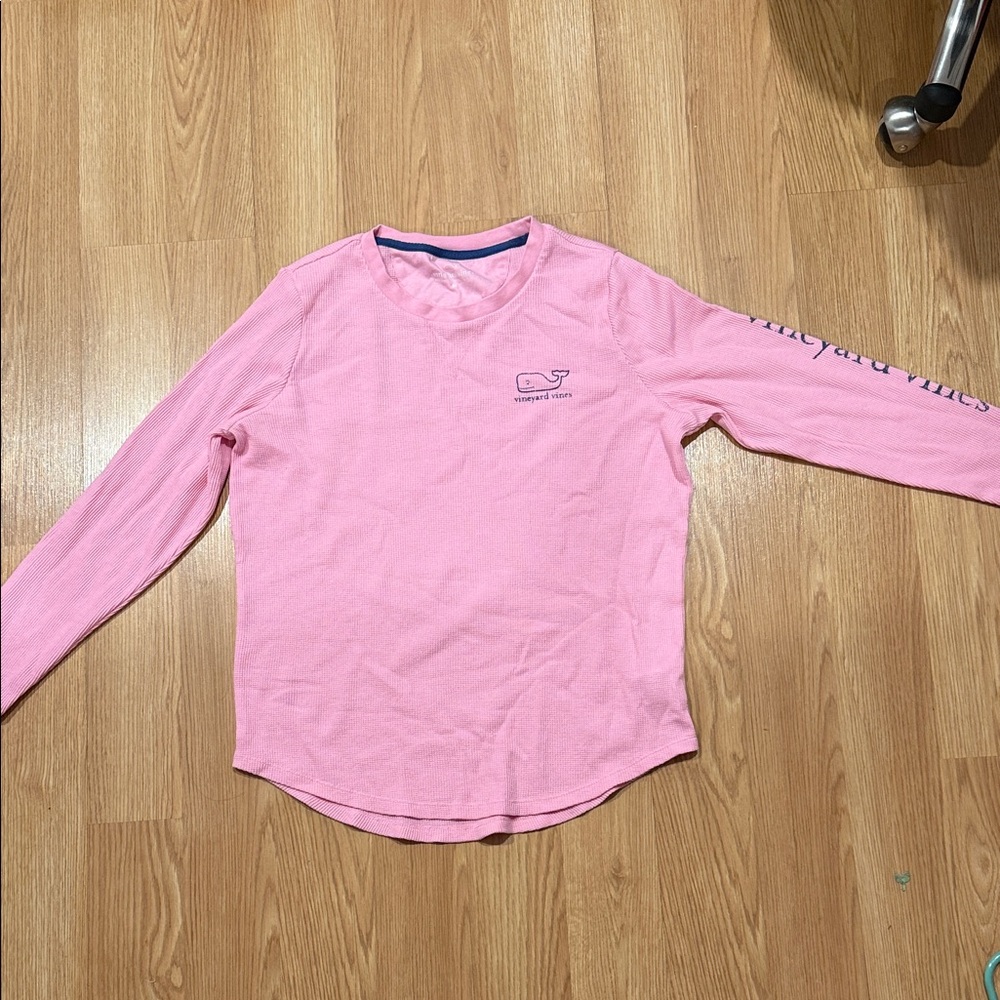 Vineyard Vines Kids Long Sleeve Tee in Pink